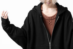画像をギャラリービューアに読み込む, A.F ARTEFACT DOLMAN ZIP HOODIE / COTTON SWEAT (BLACK)