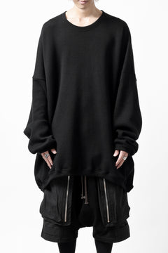 画像をギャラリービューアに読み込む, A.F ARTEFACT OVERSIZED PULLOVER / COTTON KNIT (BLACK)