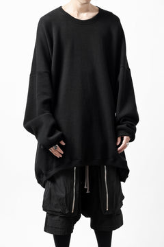 画像をギャラリービューアに読み込む, A.F ARTEFACT OVERSIZED PULLOVER / COTTON KNIT (BLACK)
