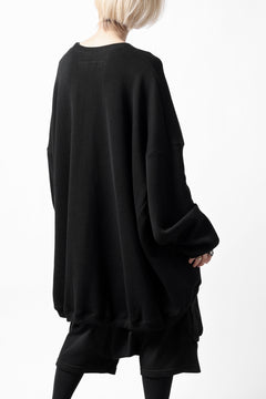 画像をギャラリービューアに読み込む, A.F ARTEFACT OVERSIZED PULLOVER / COTTON KNIT (BLACK)