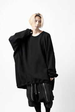 画像をギャラリービューアに読み込む, A.F ARTEFACT OVERSIZED PULLOVER / COTTON KNIT (BLACK)
