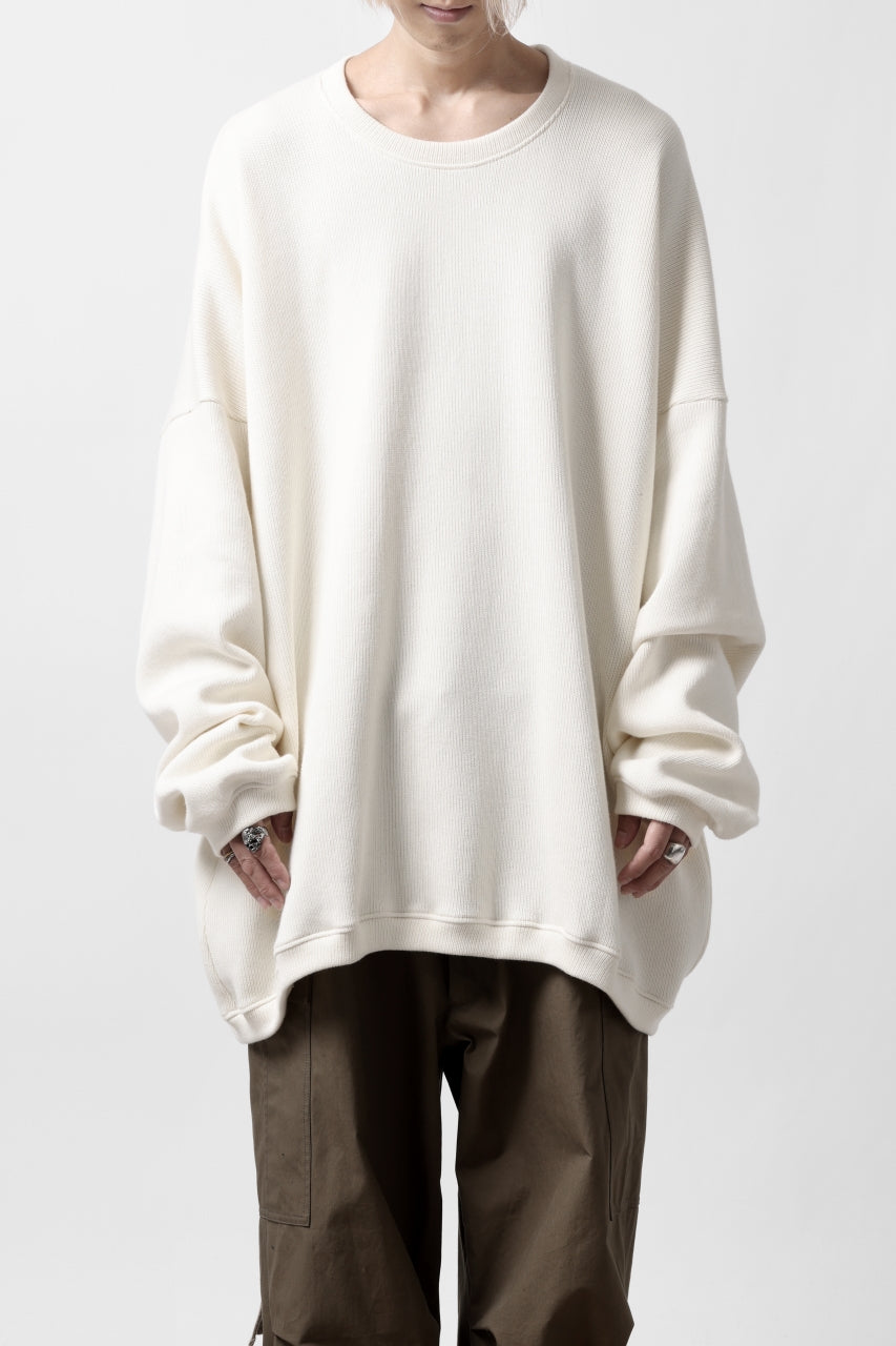 画像をギャラリービューアに読み込む, A.F ARTEFACT OVERSIZED PULLOVER / COTTON KNIT (IVORY)