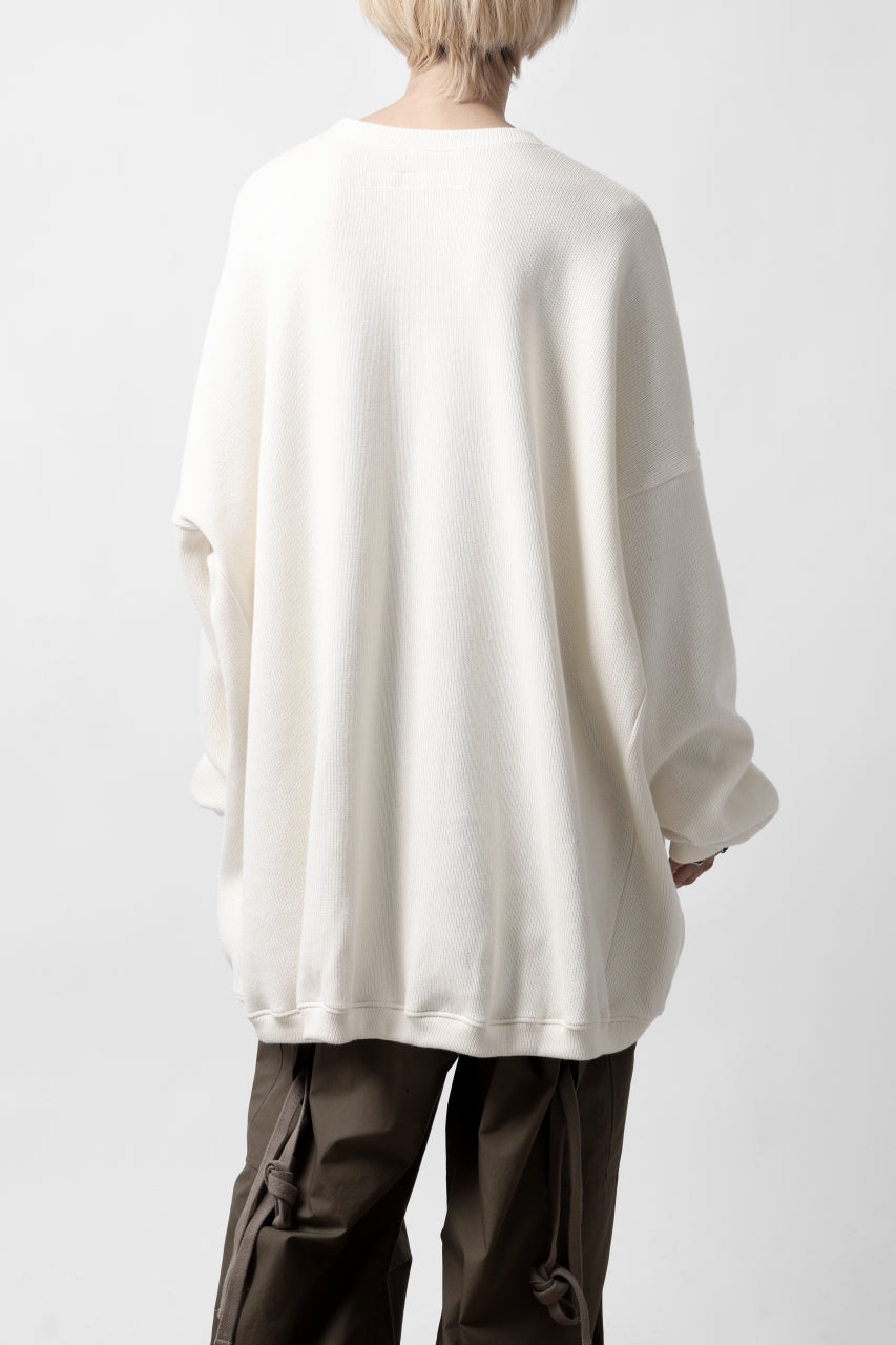 画像をギャラリービューアに読み込む, A.F ARTEFACT OVERSIZED PULLOVER / COTTON KNIT (IVORY)