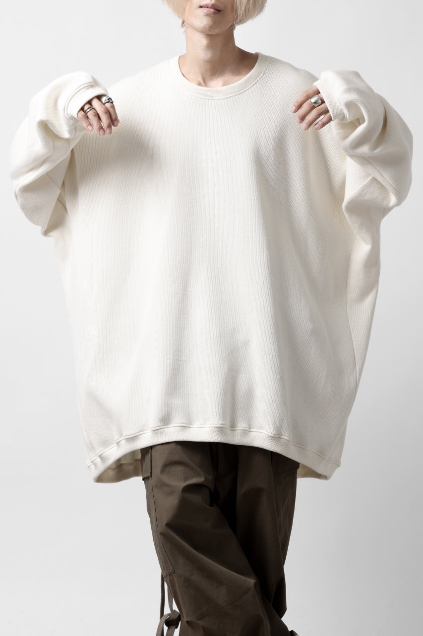 画像をギャラリービューアに読み込む, A.F ARTEFACT OVERSIZED PULLOVER / COTTON KNIT (IVORY)
