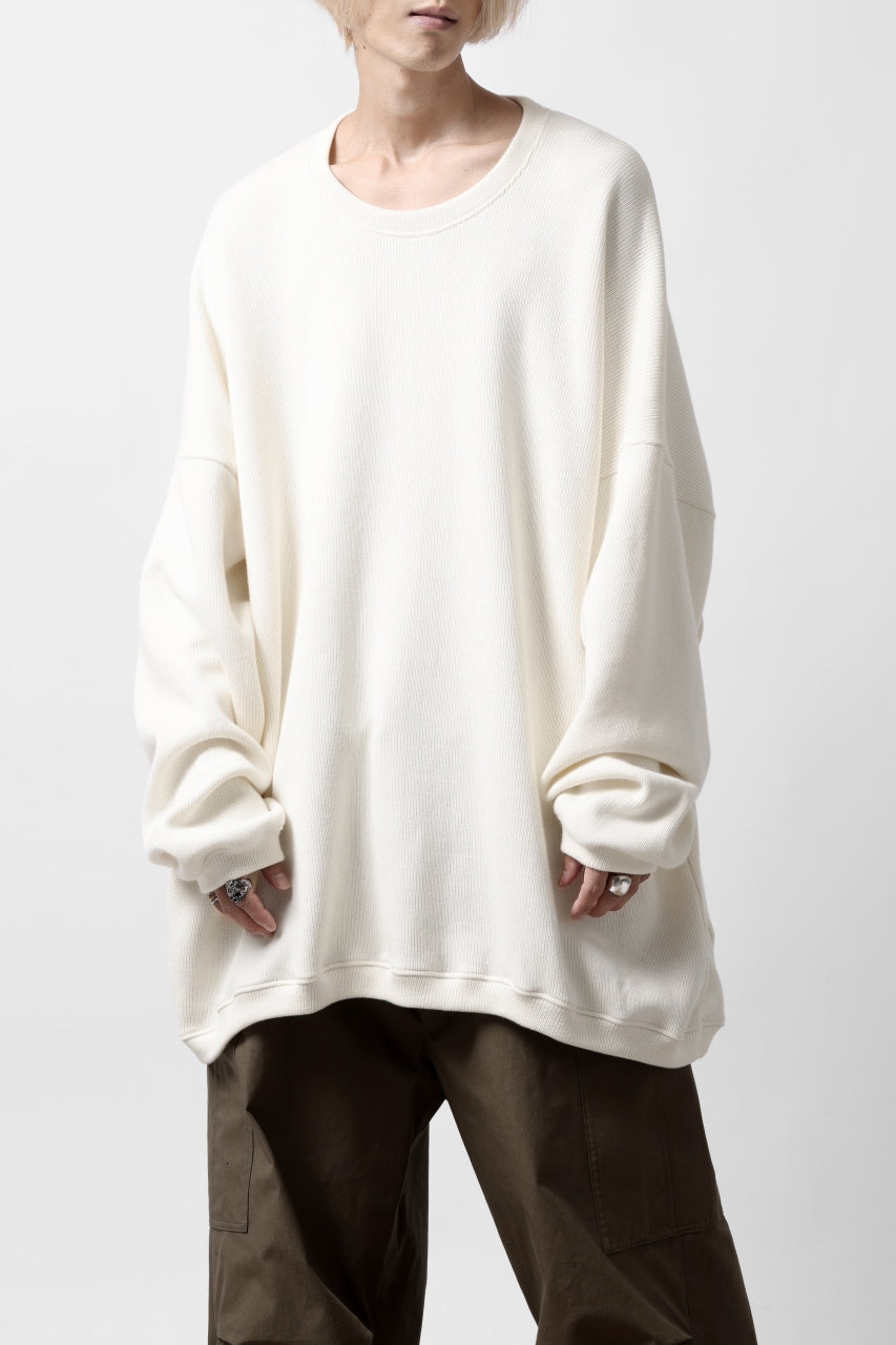 画像をギャラリービューアに読み込む, A.F ARTEFACT OVERSIZED PULLOVER / COTTON KNIT (IVORY)