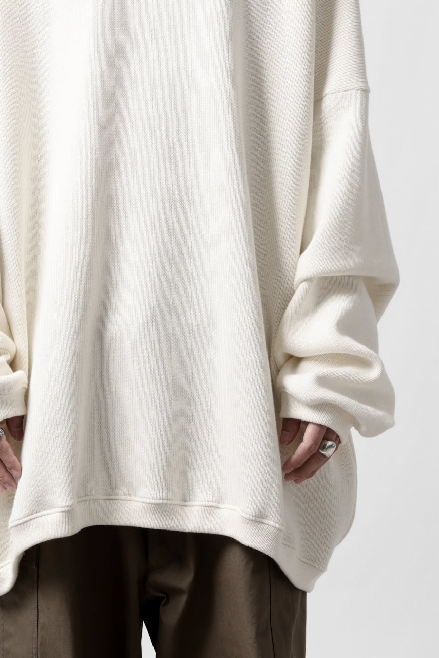 画像をギャラリービューアに読み込む, A.F ARTEFACT OVERSIZED PULLOVER / COTTON KNIT (IVORY)
