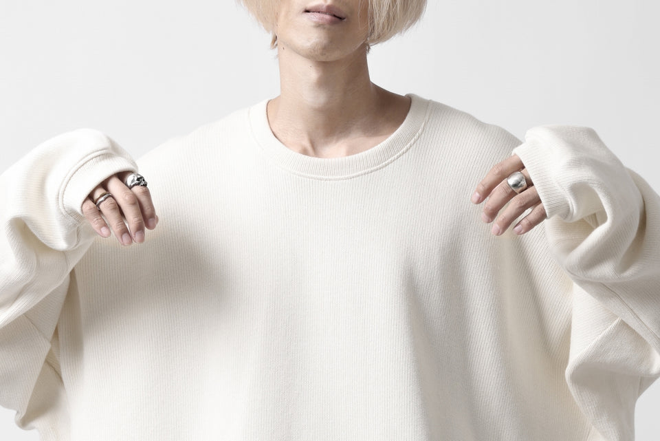 画像をギャラリービューアに読み込む, A.F ARTEFACT OVERSIZED PULLOVER / COTTON KNIT (IVORY)