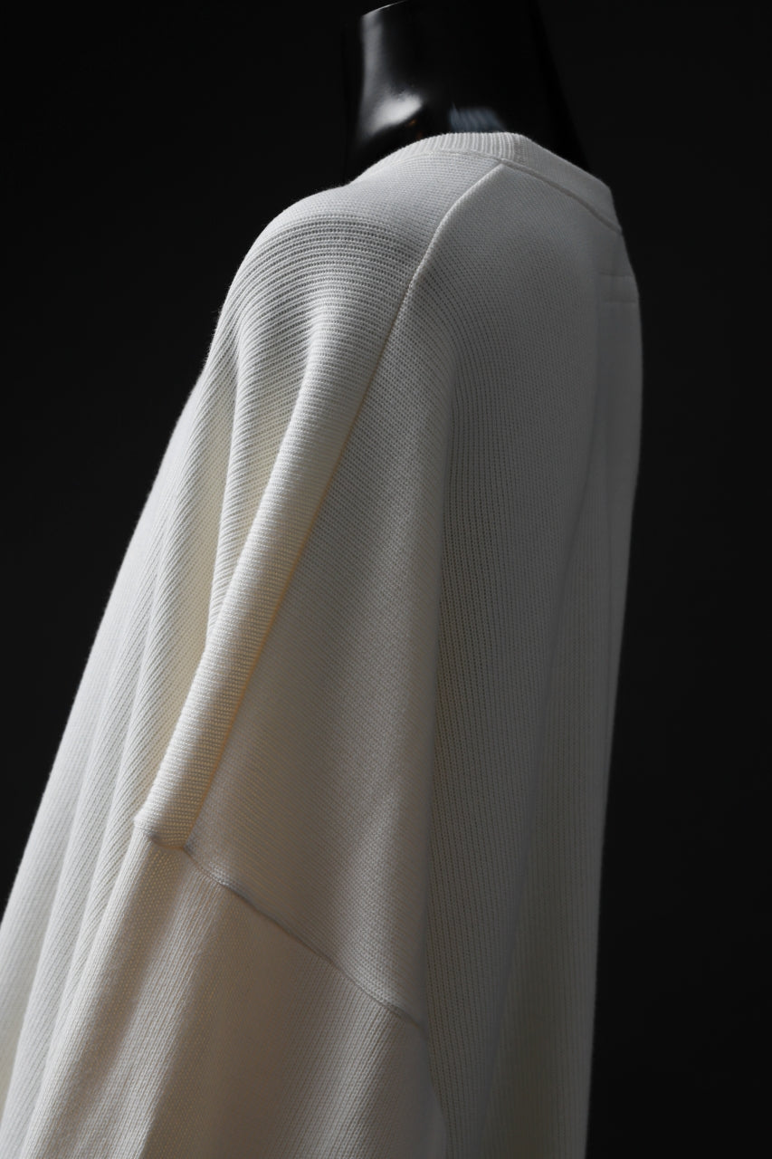 画像をギャラリービューアに読み込む, A.F ARTEFACT OVERSIZED PULLOVER / COTTON KNIT (IVORY)