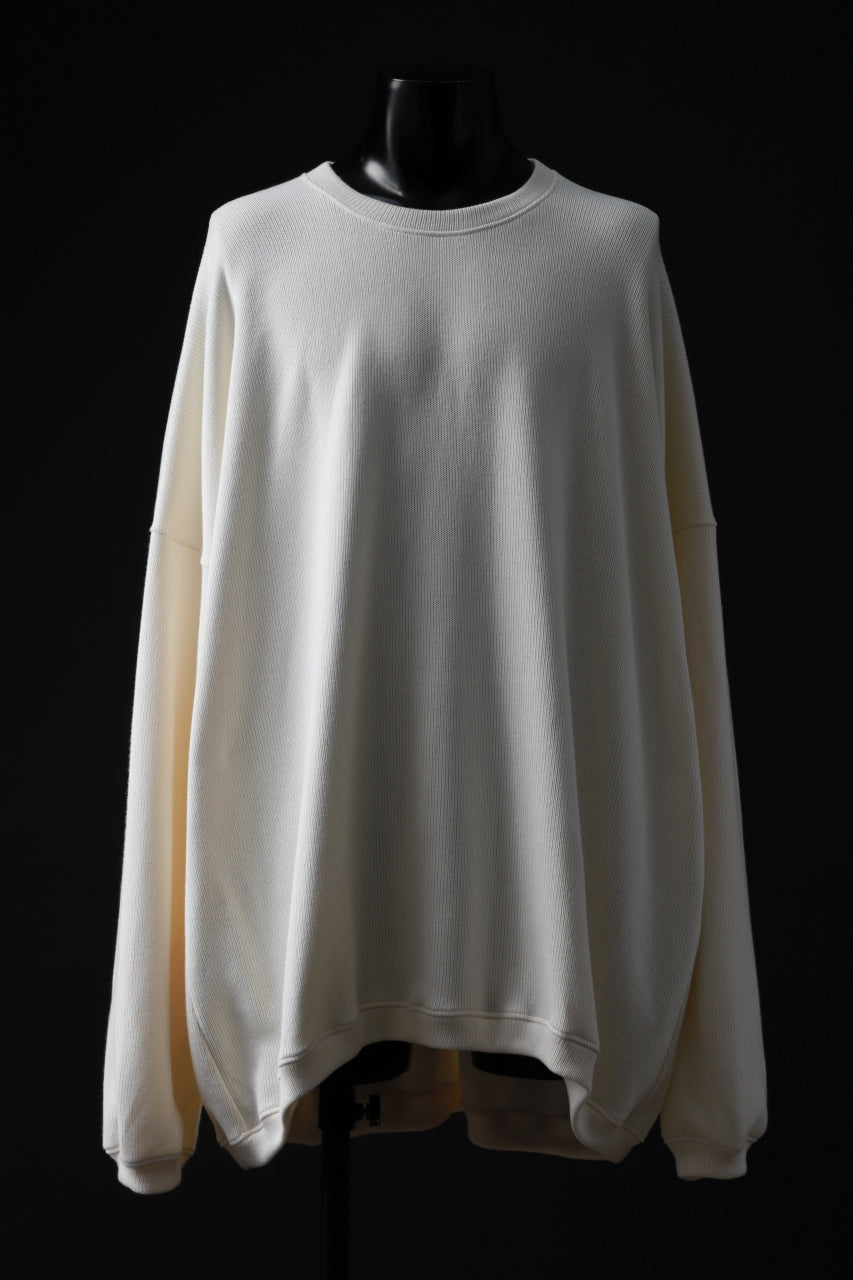 画像をギャラリービューアに読み込む, A.F ARTEFACT OVERSIZED PULLOVER / COTTON KNIT (IVORY)