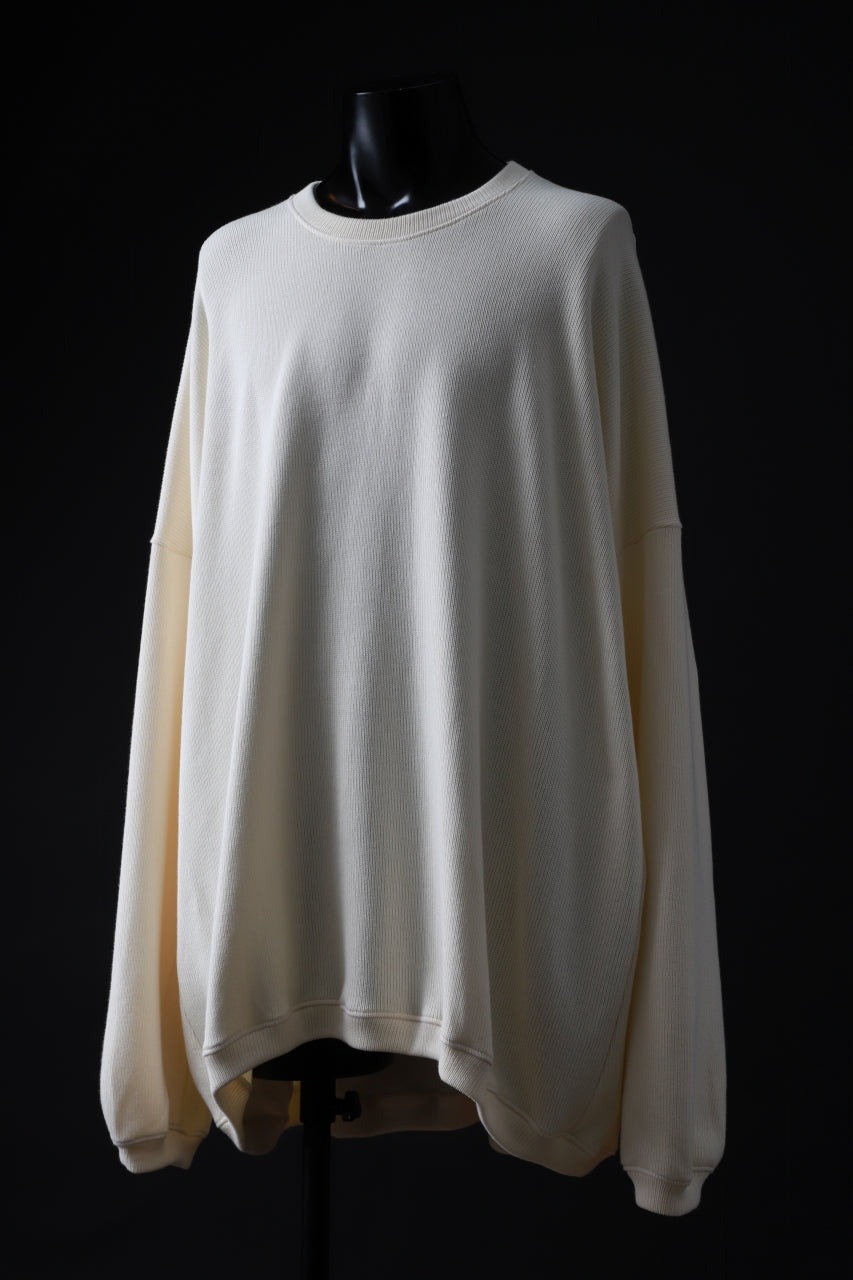 画像をギャラリービューアに読み込む, A.F ARTEFACT OVERSIZED PULLOVER / COTTON KNIT (IVORY)