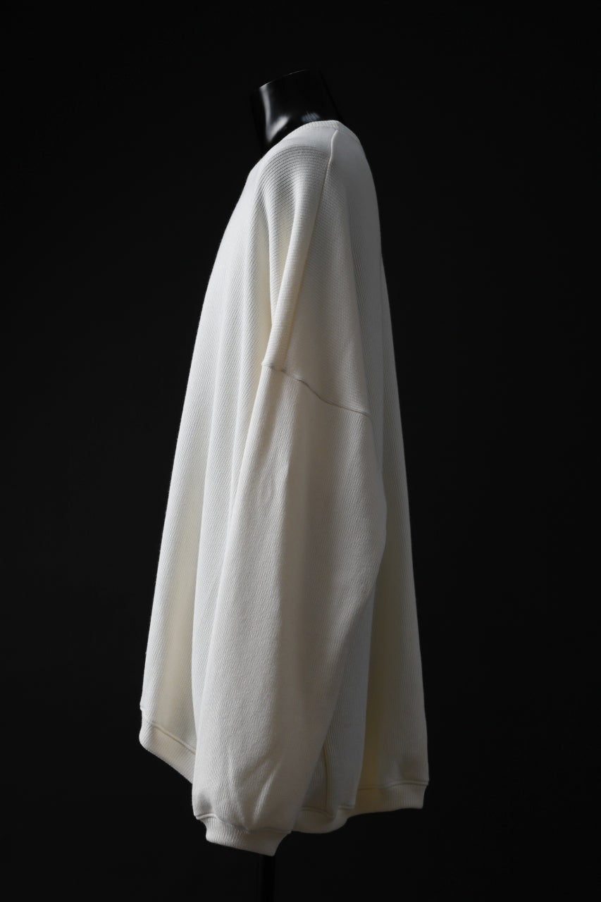 画像をギャラリービューアに読み込む, A.F ARTEFACT OVERSIZED PULLOVER / COTTON KNIT (IVORY)