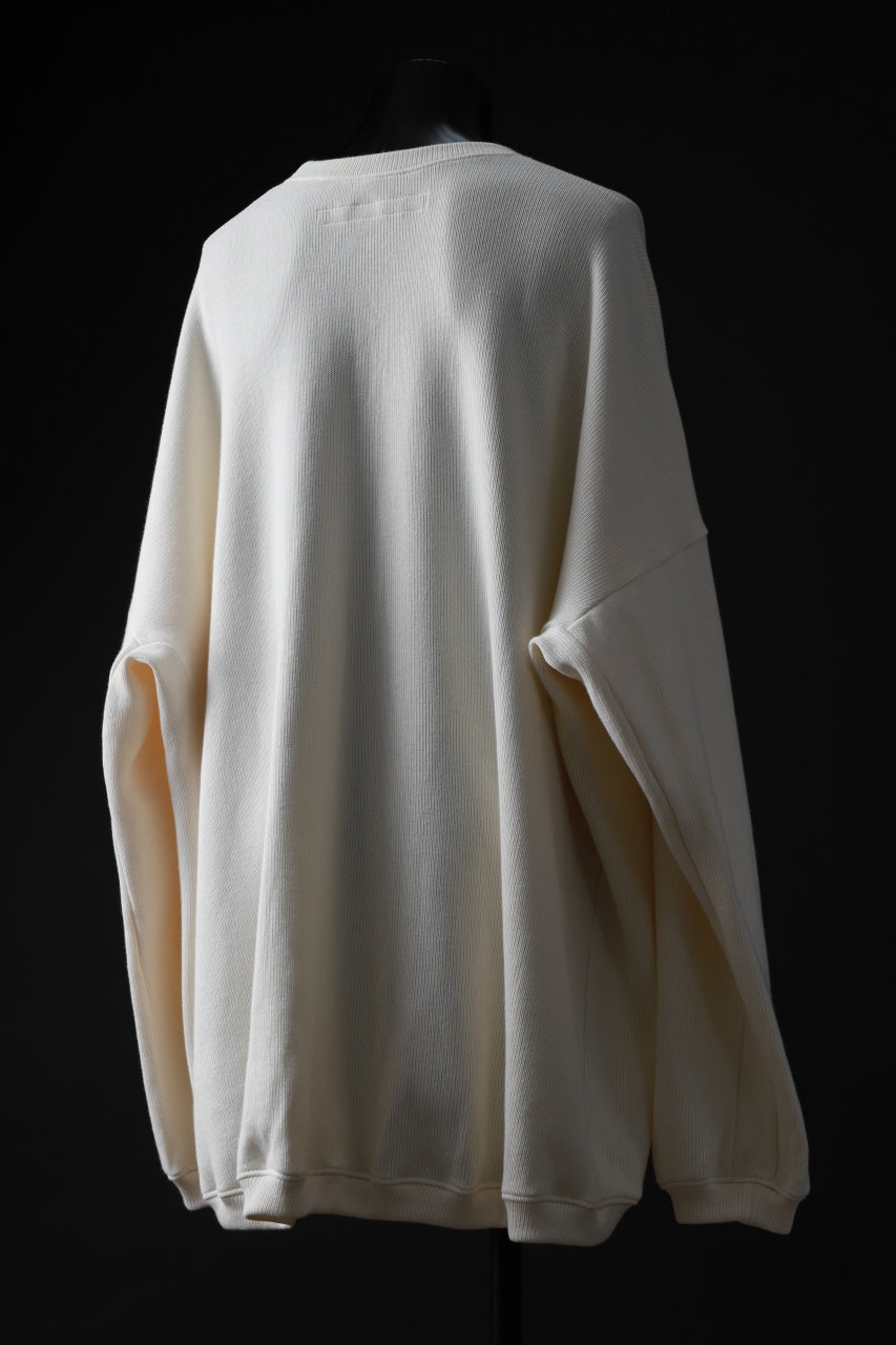 画像をギャラリービューアに読み込む, A.F ARTEFACT OVERSIZED PULLOVER / COTTON KNIT (IVORY)