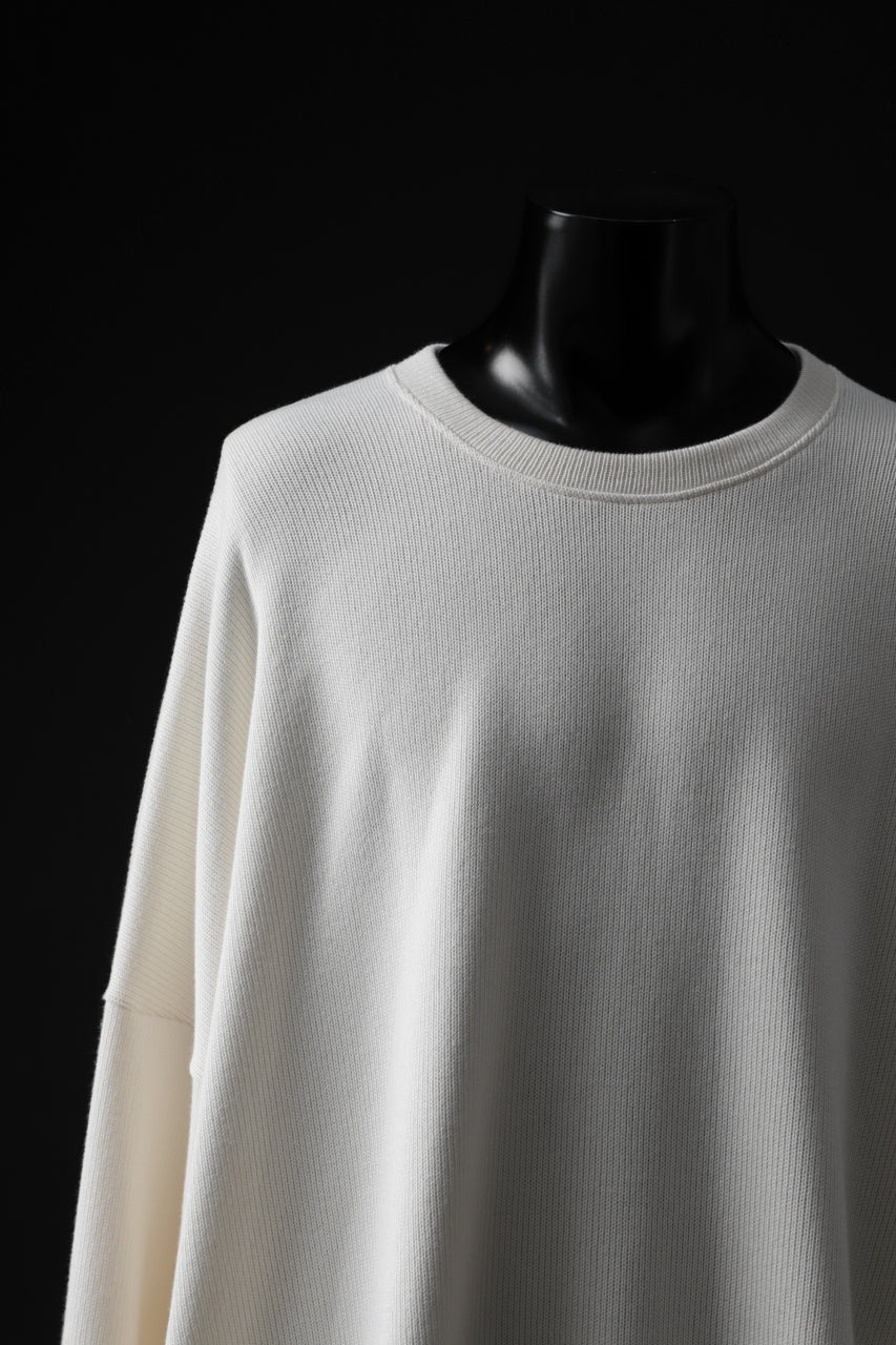 画像をギャラリービューアに読み込む, A.F ARTEFACT OVERSIZED PULLOVER / COTTON KNIT (IVORY)