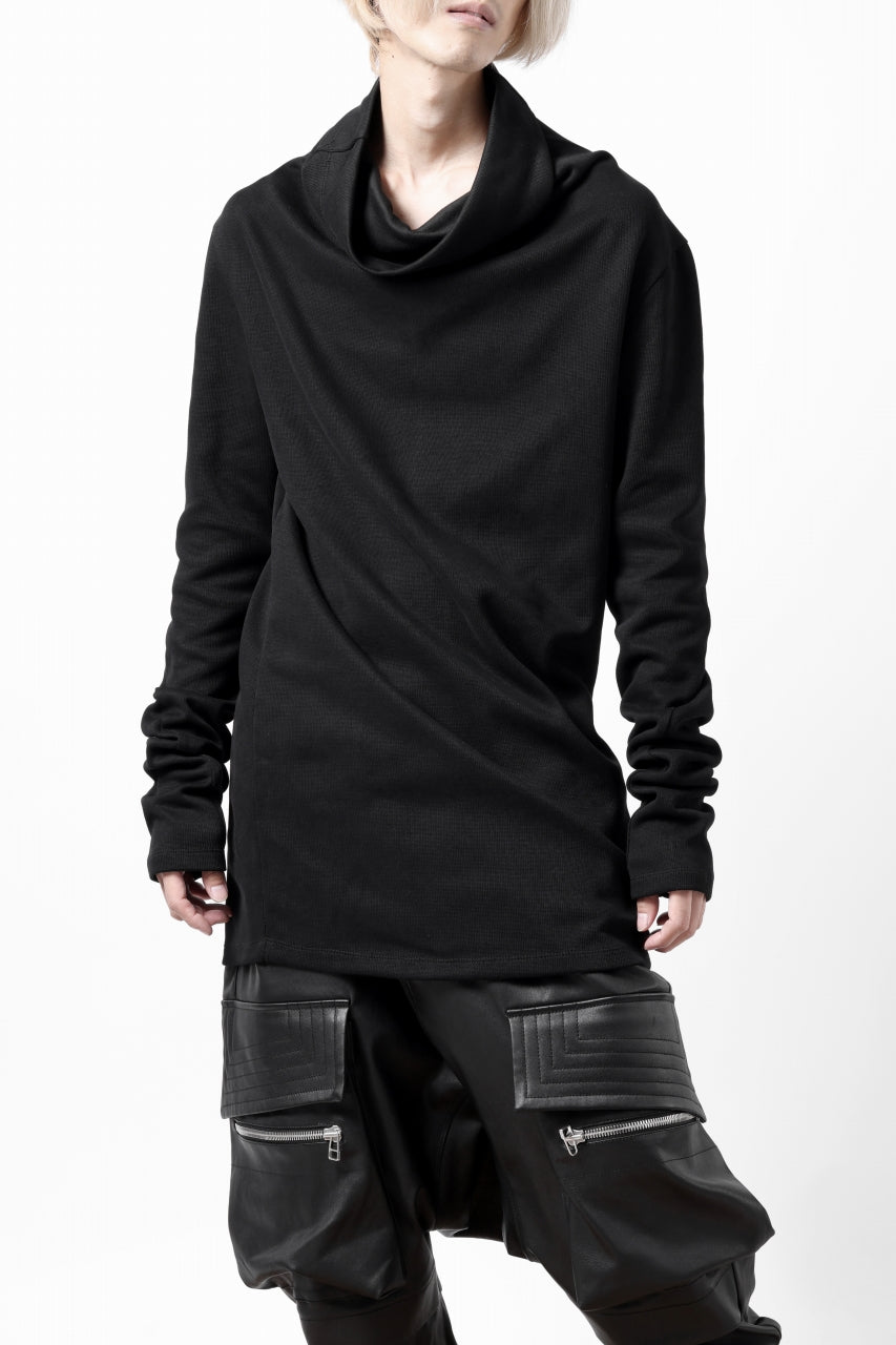 画像をギャラリービューアに読み込む, A.F ARTEFACT HIGH NECK PULLOVER / COPE KNIT JERSEY (BLACK)