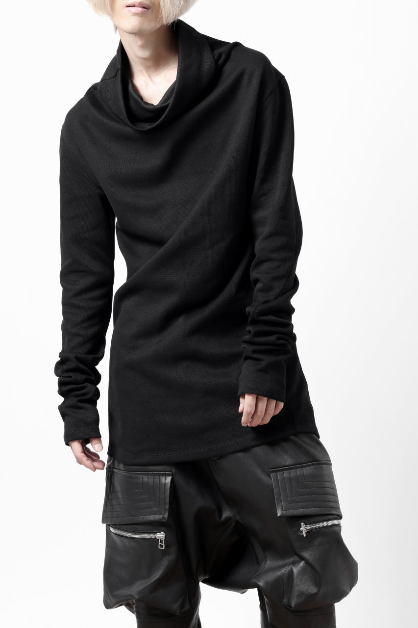 画像をギャラリービューアに読み込む, A.F ARTEFACT HIGH NECK PULLOVER / COPE KNIT JERSEY (BLACK)