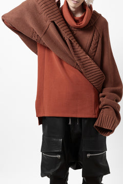 画像をギャラリービューアに読み込む, A.F ARTEFACT TURTLE NECK PULLOVER / COPE KNIT JERSEY (ORANGE)