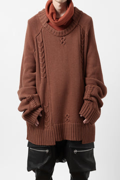 画像をギャラリービューアに読み込む, A.F ARTEFACT TURTLE NECK PULLOVER / COPE KNIT JERSEY (ORANGE)