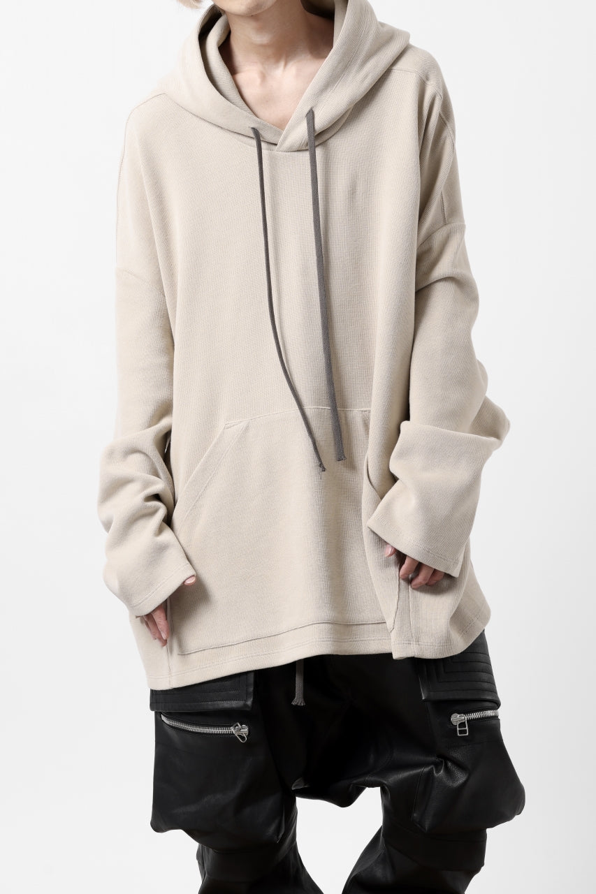 画像をギャラリービューアに読み込む, A.F ARTEFACT DOLMAN HOODIE PULLOVER / COPE KNIT JERSEY (IVORY)