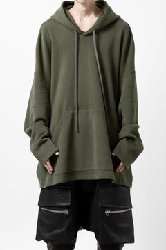 画像をギャラリービューアに読み込む, A.F ARTEFACT DOLMAN HOODIE PULLOVER / COPE KNIT JERSEY (KHAKI)