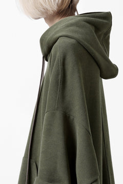 画像をギャラリービューアに読み込む, A.F ARTEFACT DOLMAN HOODIE PULLOVER / COPE KNIT JERSEY (KHAKI)