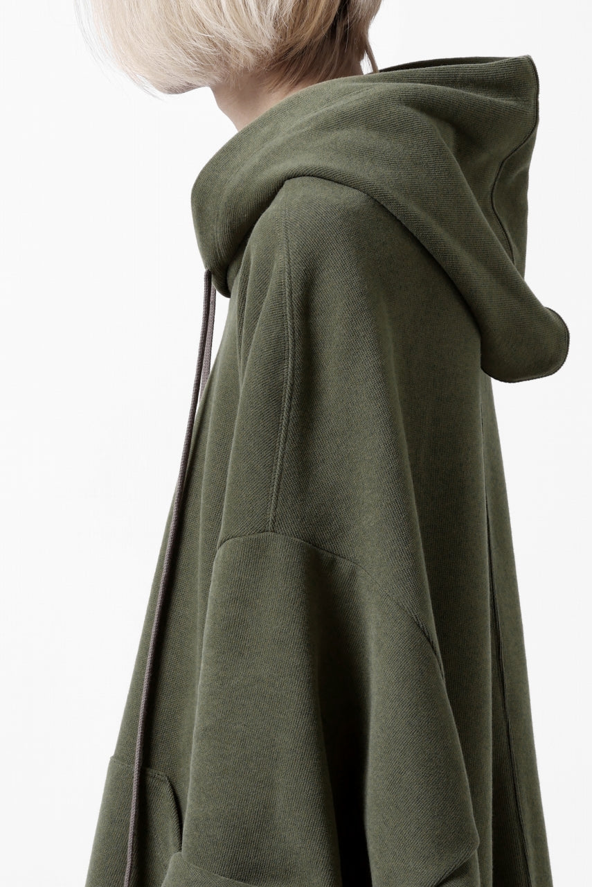 画像をギャラリービューアに読み込む, A.F ARTEFACT DOLMAN HOODIE PULLOVER / COPE KNIT JERSEY (KHAKI)