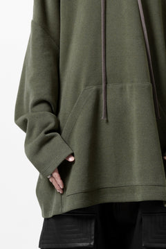 画像をギャラリービューアに読み込む, A.F ARTEFACT DOLMAN HOODIE PULLOVER / COPE KNIT JERSEY (KHAKI)