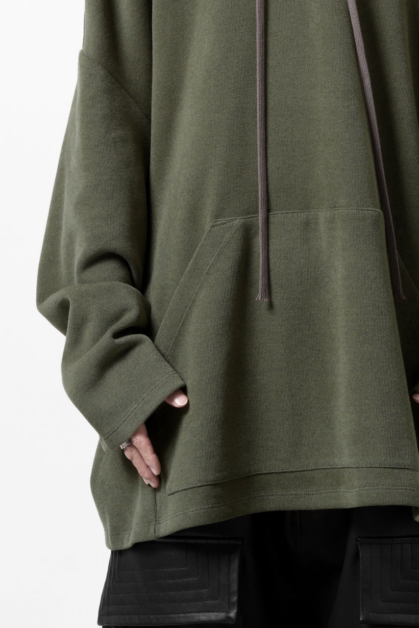 画像をギャラリービューアに読み込む, A.F ARTEFACT DOLMAN HOODIE PULLOVER / COPE KNIT JERSEY (KHAKI)