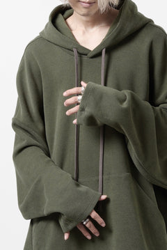 画像をギャラリービューアに読み込む, A.F ARTEFACT DOLMAN HOODIE PULLOVER / COPE KNIT JERSEY (KHAKI)