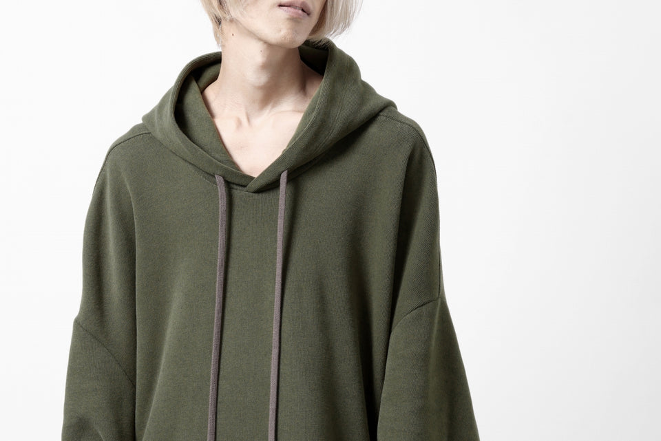 画像をギャラリービューアに読み込む, A.F ARTEFACT DOLMAN HOODIE PULLOVER / COPE KNIT JERSEY (KHAKI)