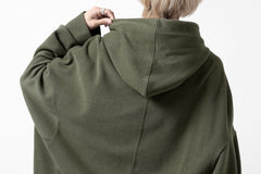 画像をギャラリービューアに読み込む, A.F ARTEFACT DOLMAN HOODIE PULLOVER / COPE KNIT JERSEY (KHAKI)