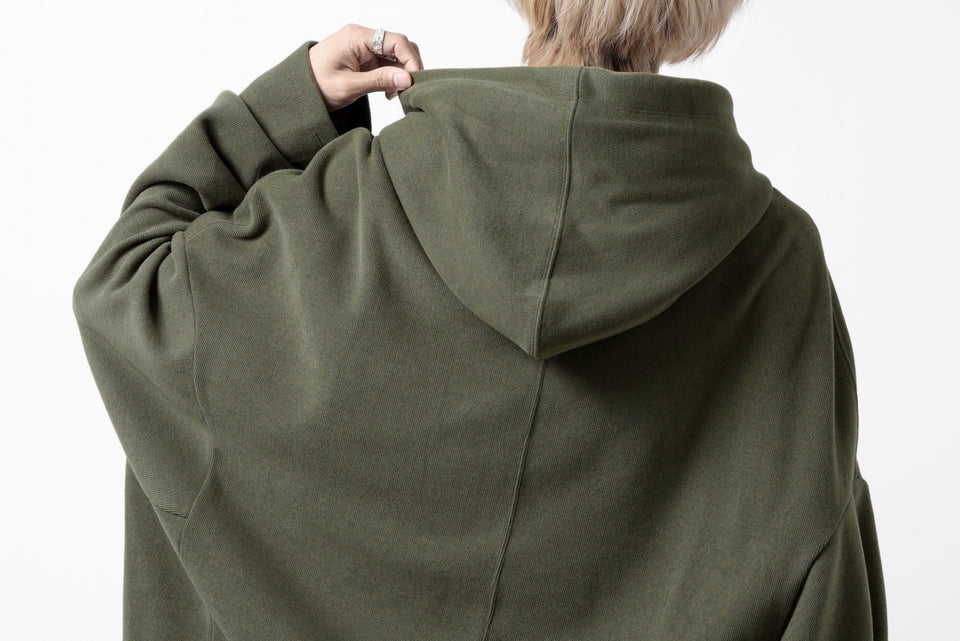 画像をギャラリービューアに読み込む, A.F ARTEFACT DOLMAN HOODIE PULLOVER / COPE KNIT JERSEY (KHAKI)