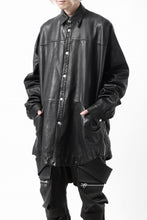 画像をギャラリービューアに読み込む, A.F ARTEFACT LEATHER COCOON SHIRT JACKET / GOAT SKIN (BLACK)