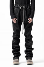 画像をギャラリービューアに読み込む, A.F ARTEFACT COATED FLARE LONG PANTS / HI-STRETCH DENIM (BLACK)