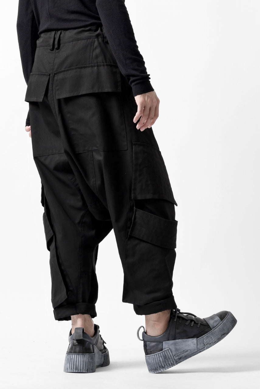画像をギャラリービューアに読み込む, A.F ARTEFACT D-CLOTCH BIG CARGO CROPPED PANTS (BLACK)
