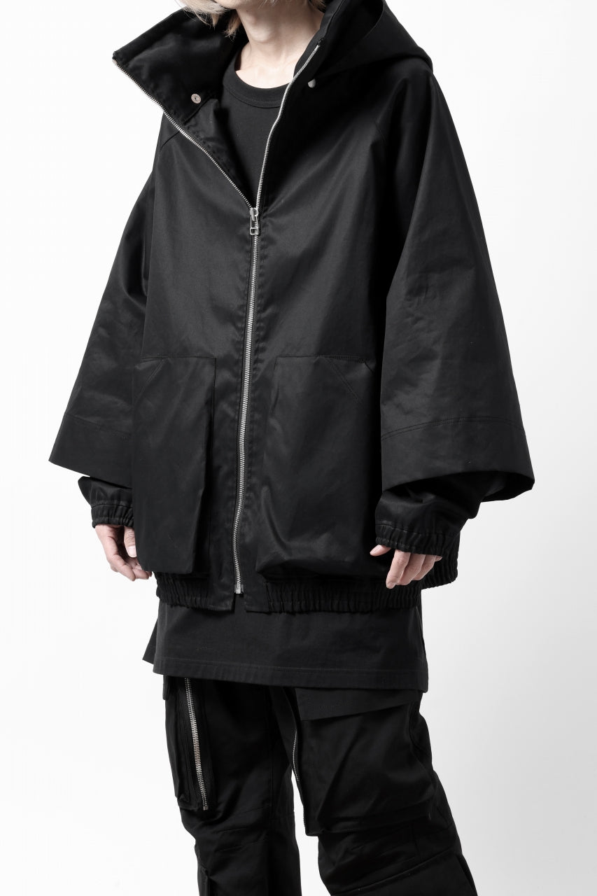 画像をギャラリービューアに読み込む, A.F ARTEFACT LAYERED WR HOODED JACKET / COATING COTTON GABARDINE (BLACK)