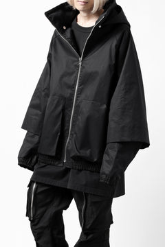 画像をギャラリービューアに読み込む, A.F ARTEFACT LAYERED WR HOODED JACKET / COATING COTTON GABARDINE (BLACK)