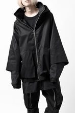 画像をギャラリービューアに読み込む, A.F ARTEFACT LAYERED WR HOODED JACKET / COATING COTTON GABARDINE (BLACK)