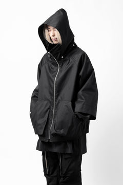 画像をギャラリービューアに読み込む, A.F ARTEFACT LAYERED WR HOODED JACKET / COATING COTTON GABARDINE (BLACK)