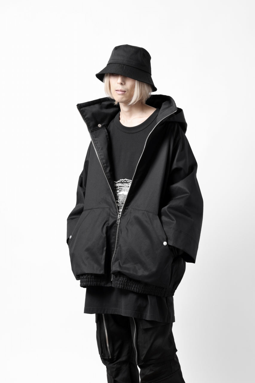 画像をギャラリービューアに読み込む, A.F ARTEFACT LAYERED WR HOODED JACKET / COATING COTTON GABARDINE (BLACK)