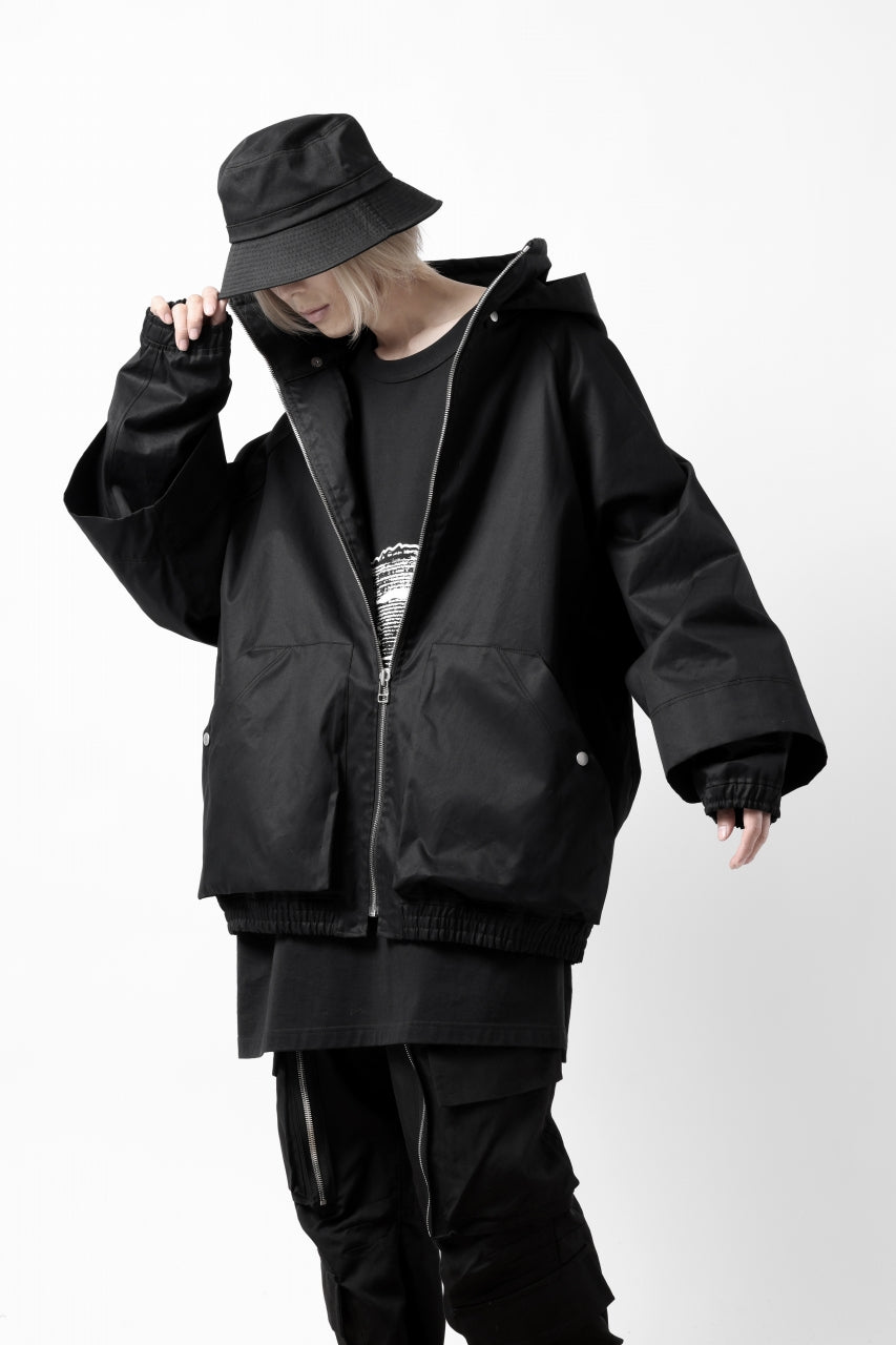 画像をギャラリービューアに読み込む, A.F ARTEFACT LAYERED WR HOODED JACKET / COATING COTTON GABARDINE (BLACK)