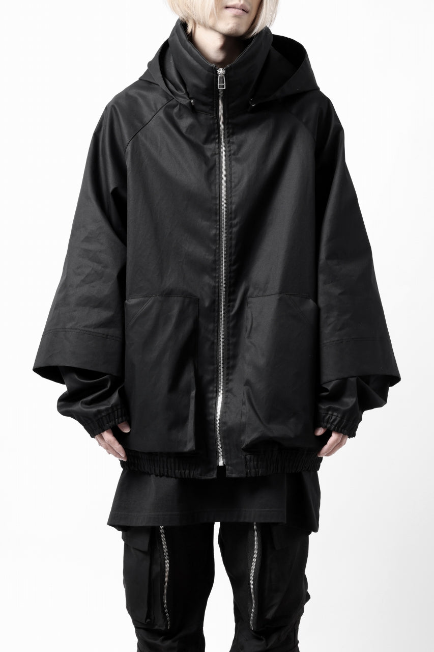 画像をギャラリービューアに読み込む, A.F ARTEFACT LAYERED WR HOODED JACKET / COATING COTTON GABARDINE (BLACK)
