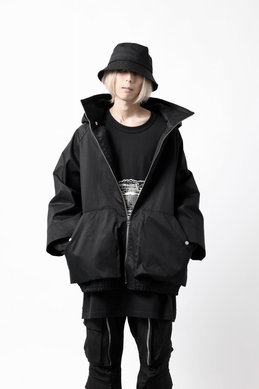 画像をギャラリービューアに読み込む, A.F ARTEFACT LAYERED WR HOODED JACKET / COATING COTTON GABARDINE (BLACK)