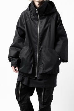 画像をギャラリービューアに読み込む, A.F ARTEFACT LAYERED WR HOODED JACKET / COATING COTTON GABARDINE (BLACK)