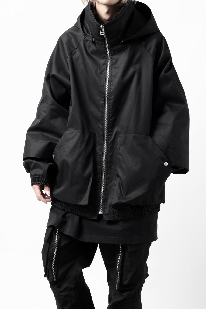 画像をギャラリービューアに読み込む, A.F ARTEFACT LAYERED WR HOODED JACKET / COATING COTTON GABARDINE (BLACK)