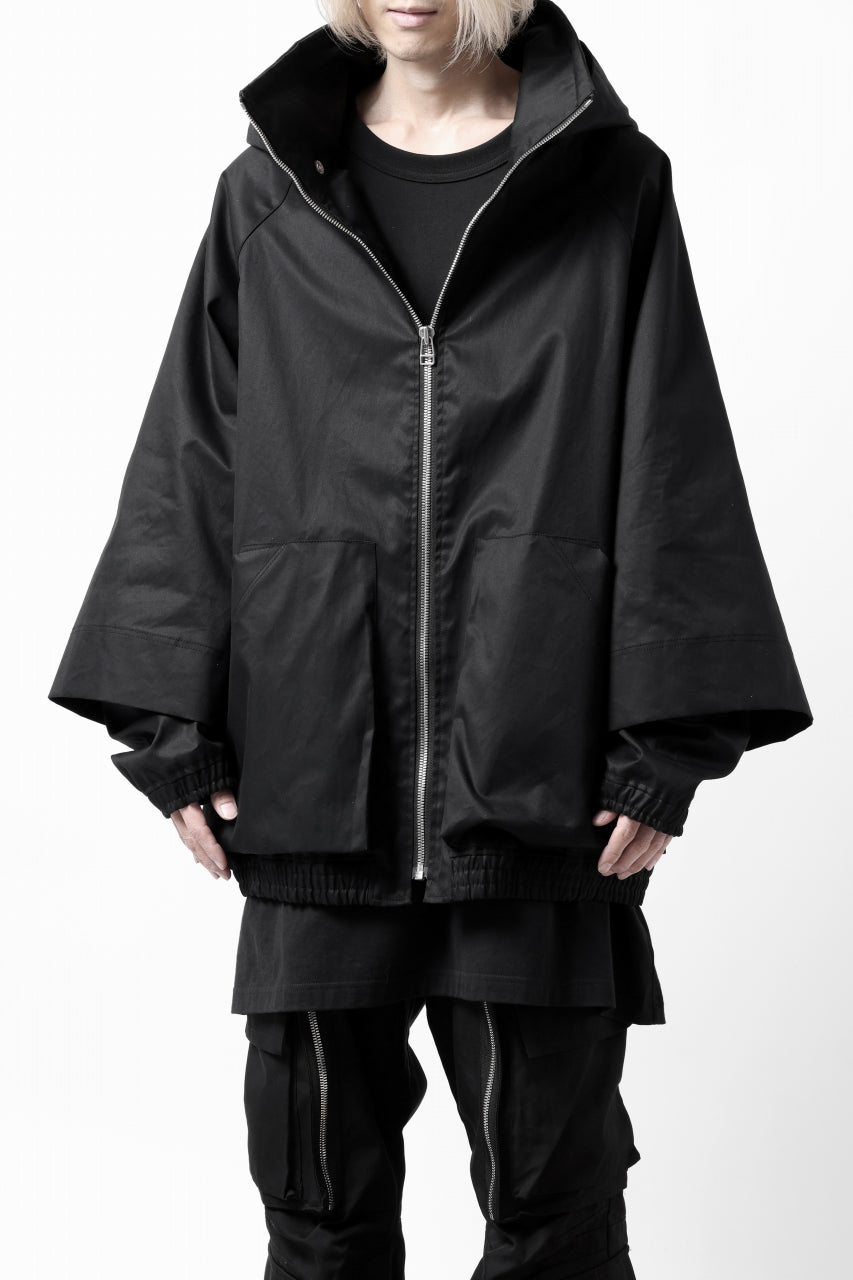画像をギャラリービューアに読み込む, A.F ARTEFACT LAYERED WR HOODED JACKET / COATING COTTON GABARDINE (BLACK)
