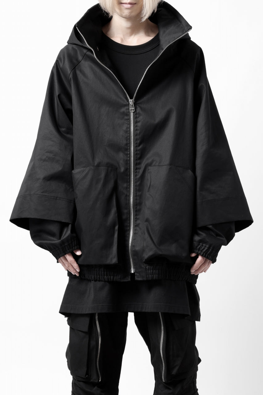 画像をギャラリービューアに読み込む, A.F ARTEFACT LAYERED WR HOODED JACKET / COATING COTTON GABARDINE (BLACK)