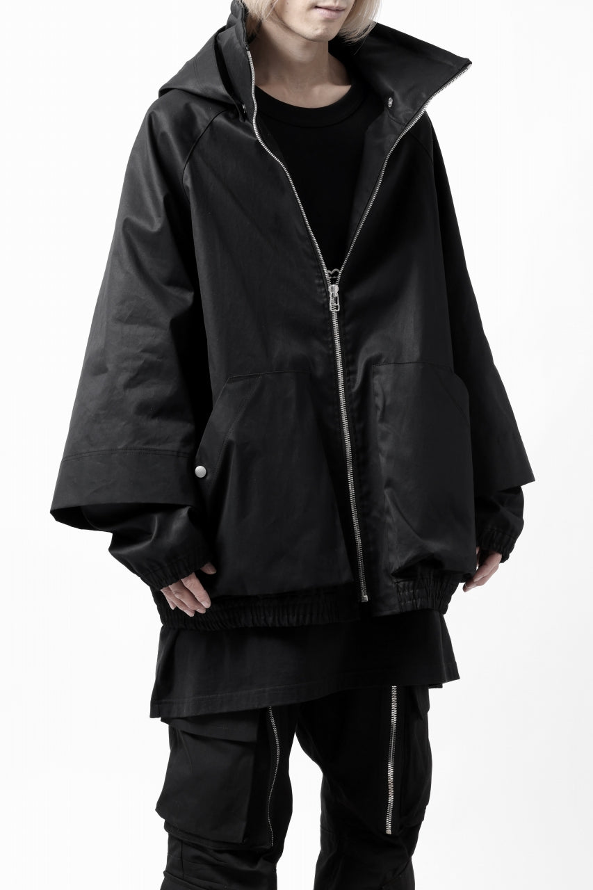 画像をギャラリービューアに読み込む, A.F ARTEFACT LAYERED WR HOODED JACKET / COATING COTTON GABARDINE (BLACK)