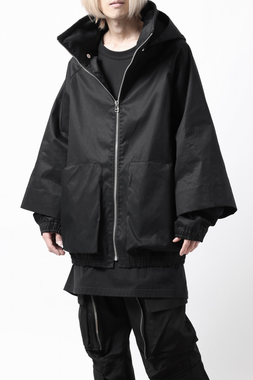 画像をギャラリービューアに読み込む, A.F ARTEFACT LAYERED WR HOODED JACKET / COATING COTTON GABARDINE (BLACK)