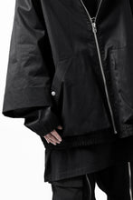画像をギャラリービューアに読み込む, A.F ARTEFACT LAYERED WR HOODED JACKET / COATING COTTON GABARDINE (BLACK)
