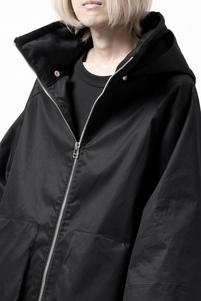 画像をギャラリービューアに読み込む, A.F ARTEFACT LAYERED WR HOODED JACKET / COATING COTTON GABARDINE (BLACK)
